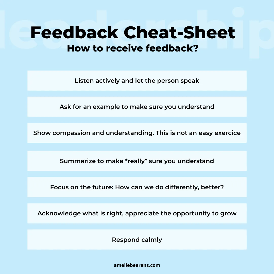 Receive feedback
