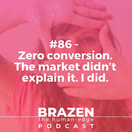 Cover of episode 86: 90% to 0% conversion. The market didn’t explain it. So I made myself the case study.